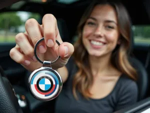 BMW Key Chain Holder Fob Pro Max Edition Metallic Style